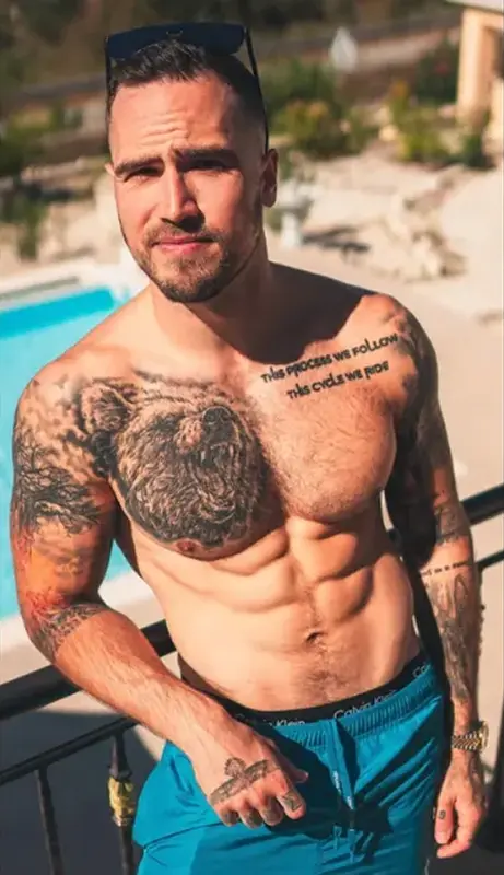 Max Tornow nach der Transformation - Körperergebnisse